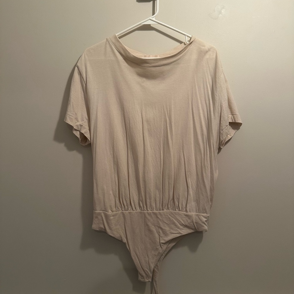 nuuds Cream Short Sleeve Bodysuit